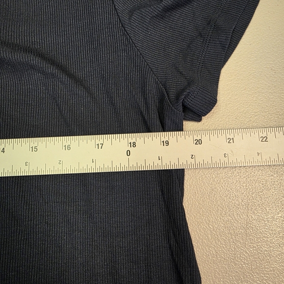 Barefoot Dreams Malibu Collection Ultra Soft Rib Henley Dress Indigo Size LP - Picture 4 of 4